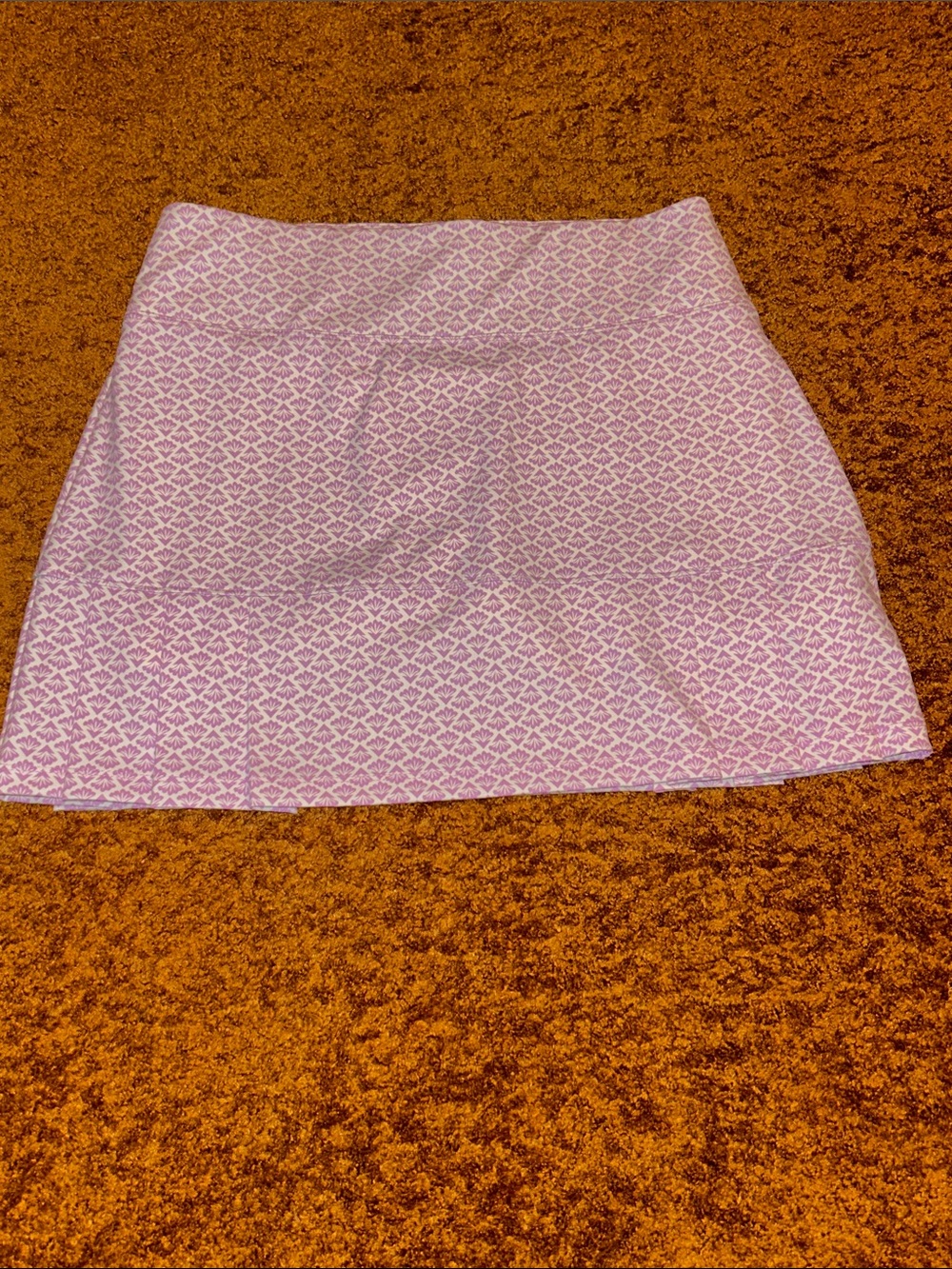 Sigrid Olsen Lavender Geo-Pattern Mini Skirt